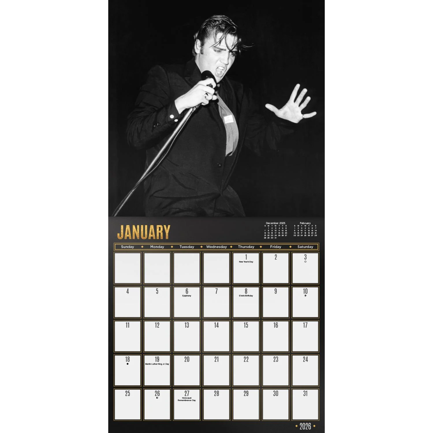 2026 Elvis Mini Calendar - Image 3