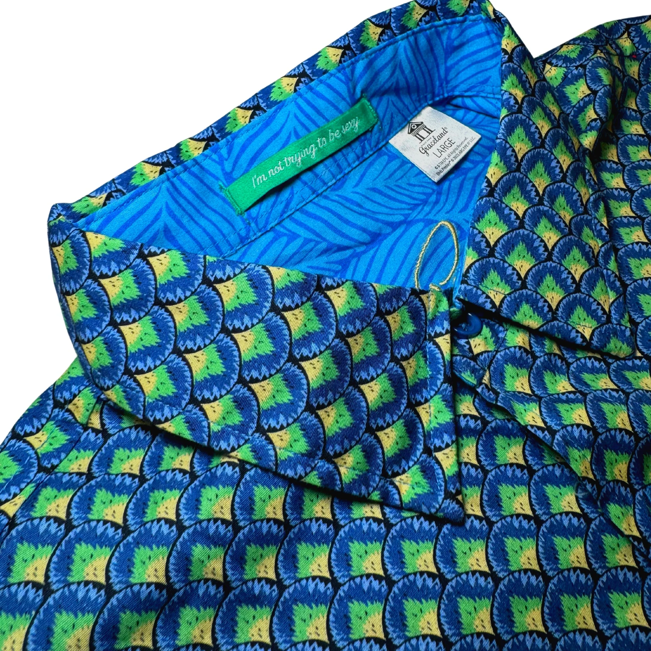 Authentic Elvis Tiki Bar Long Sleeve Woven Shirt - Image 2