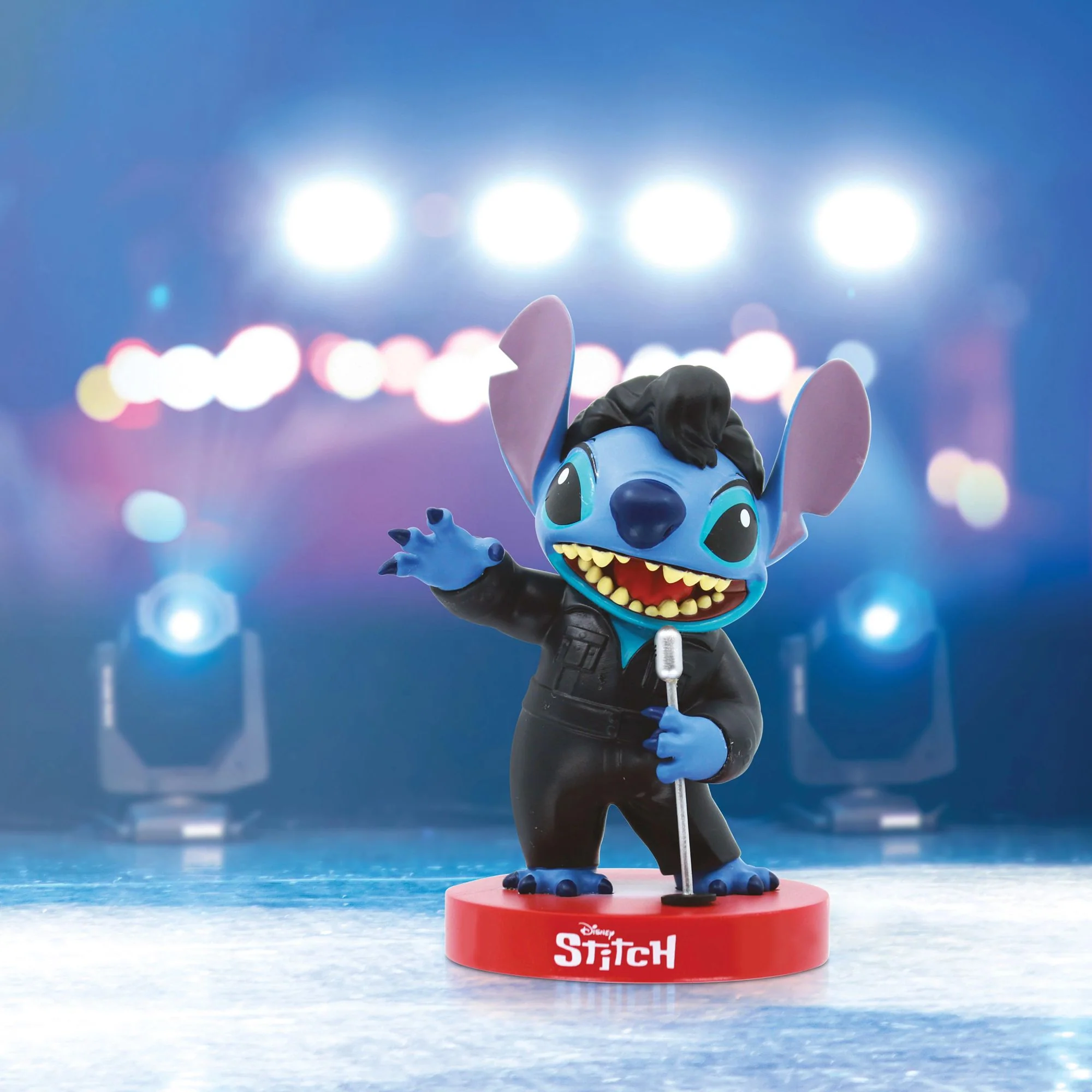 Disney Stitch Inspired By Elvis Black Leather Vinyl Figurine - Image 2