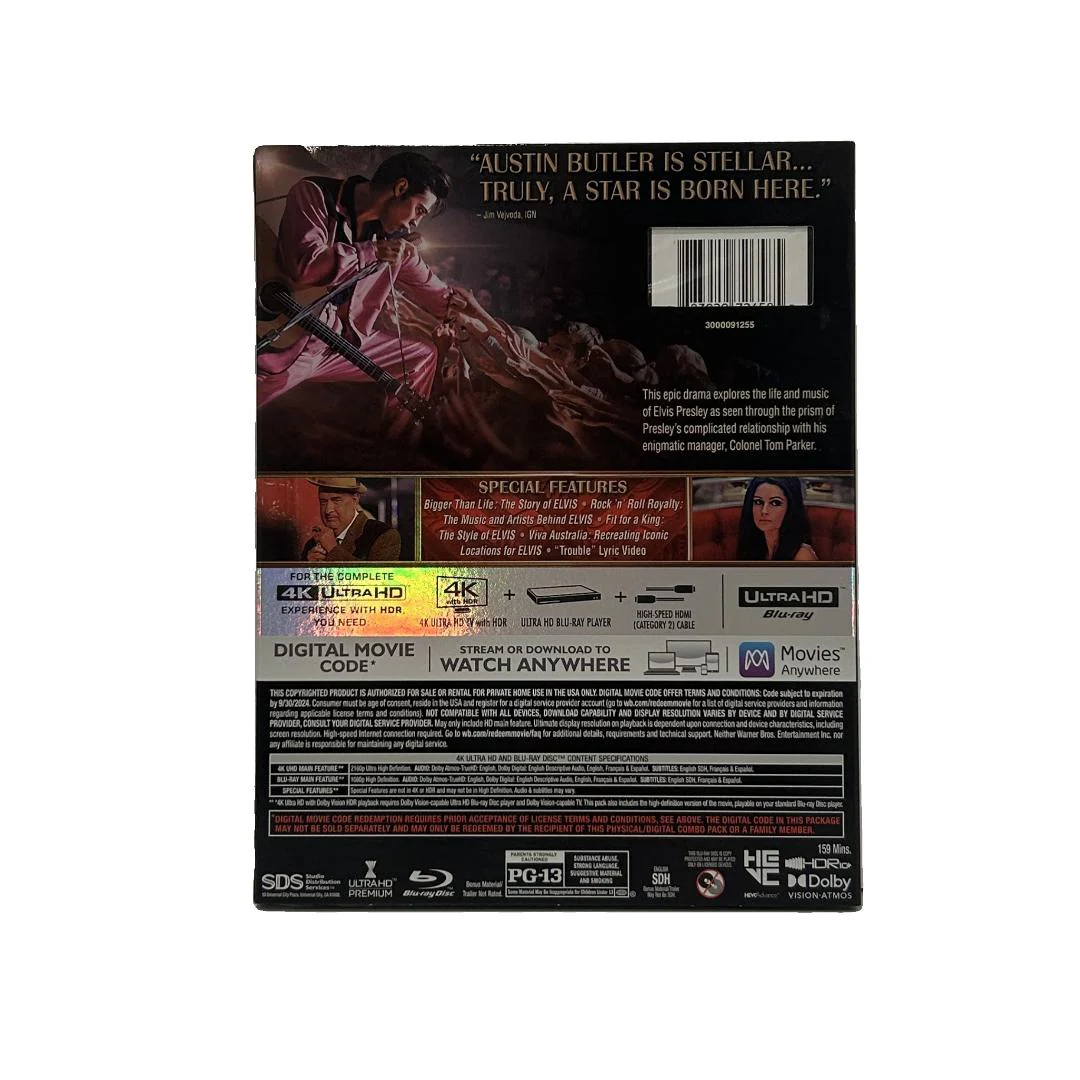 Elvis (2022) Movie 4K Ultra HD + Blu Ray DVD - Image 2