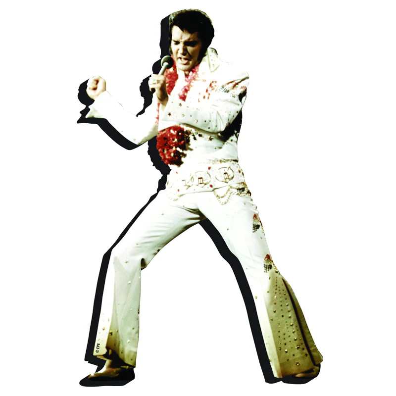 Elvis Aloha From Hawaii Chunky Wood Magnet