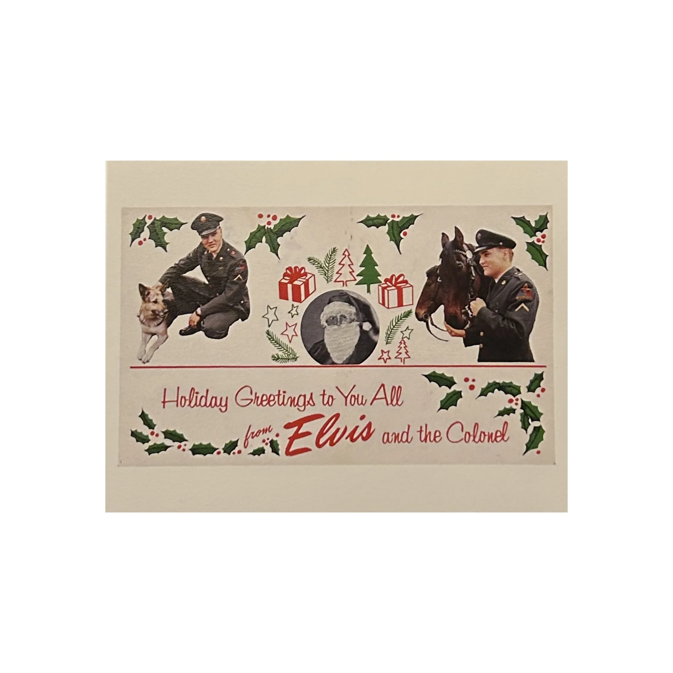 Elvis and The Colonel Army Christmas Card - Image 2