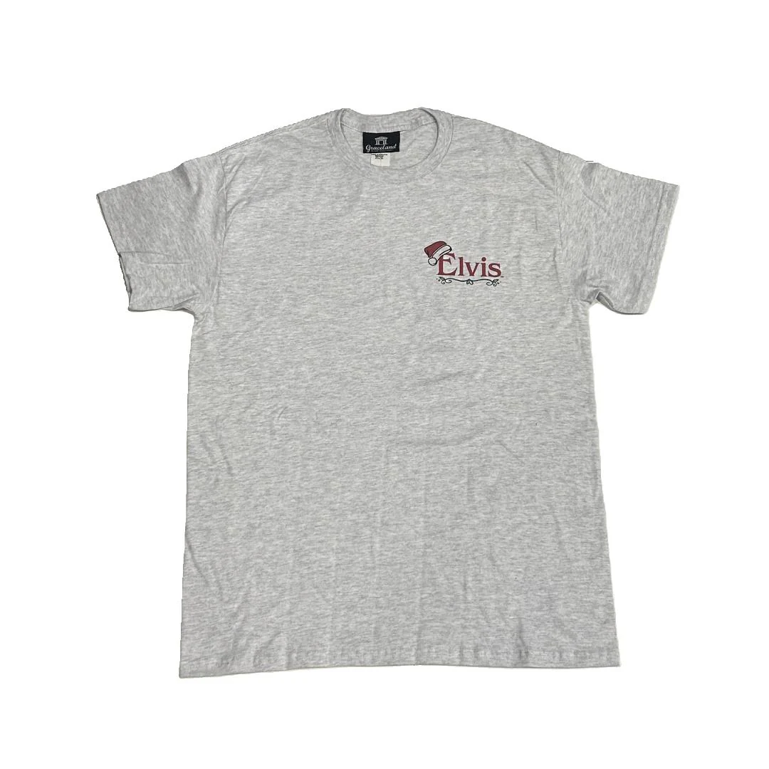 Elvis Christmas Tree Text T-Shirt