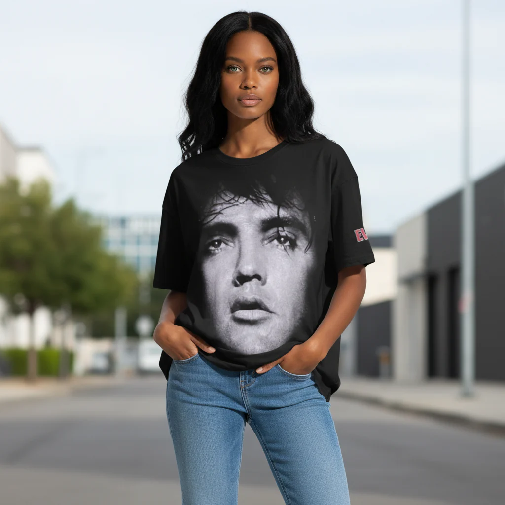 Elvis Close Up Oversized T-Shirt - Image 2