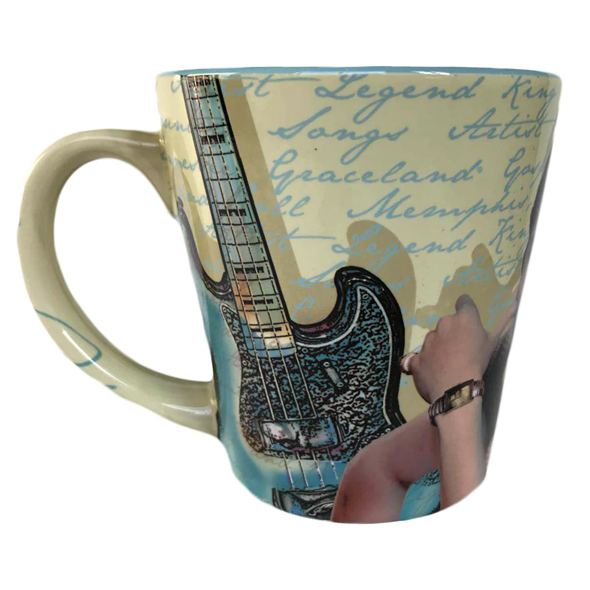 Elvis Graceland Guitar Watercolor Coffee Mug - Image 5