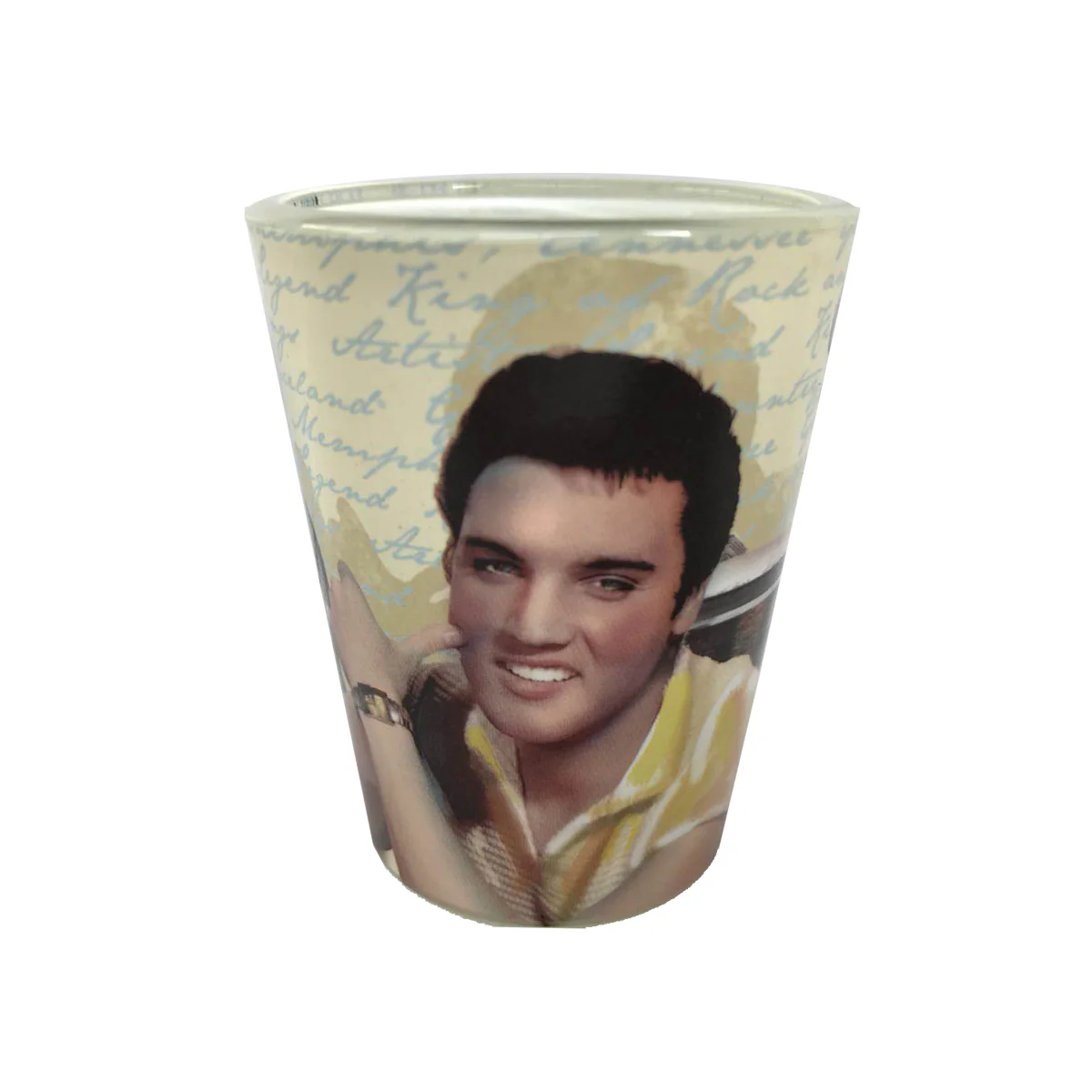 Elvis Graceland Guitar Watercolor Shot Glass - Image 3