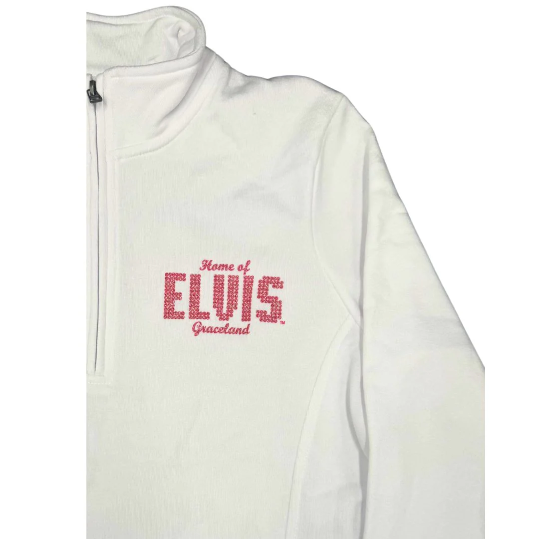 Elvis Graceland Half Zip Women's Crew - Image 2