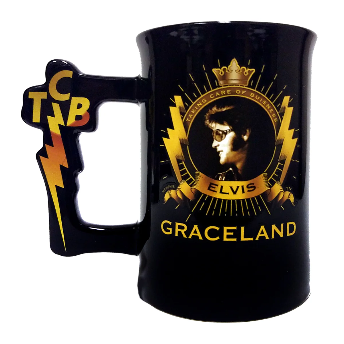 Elvis Graceland TCB Handle Coffee Mug - Image 2