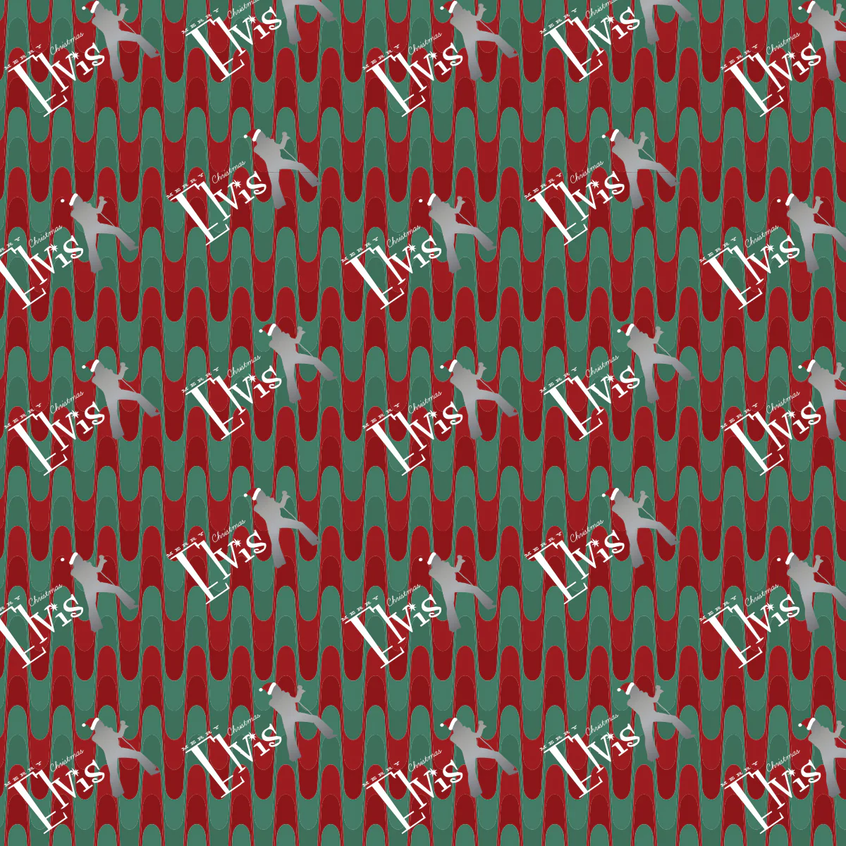 Elvis Groovy Wave Wrapping Paper