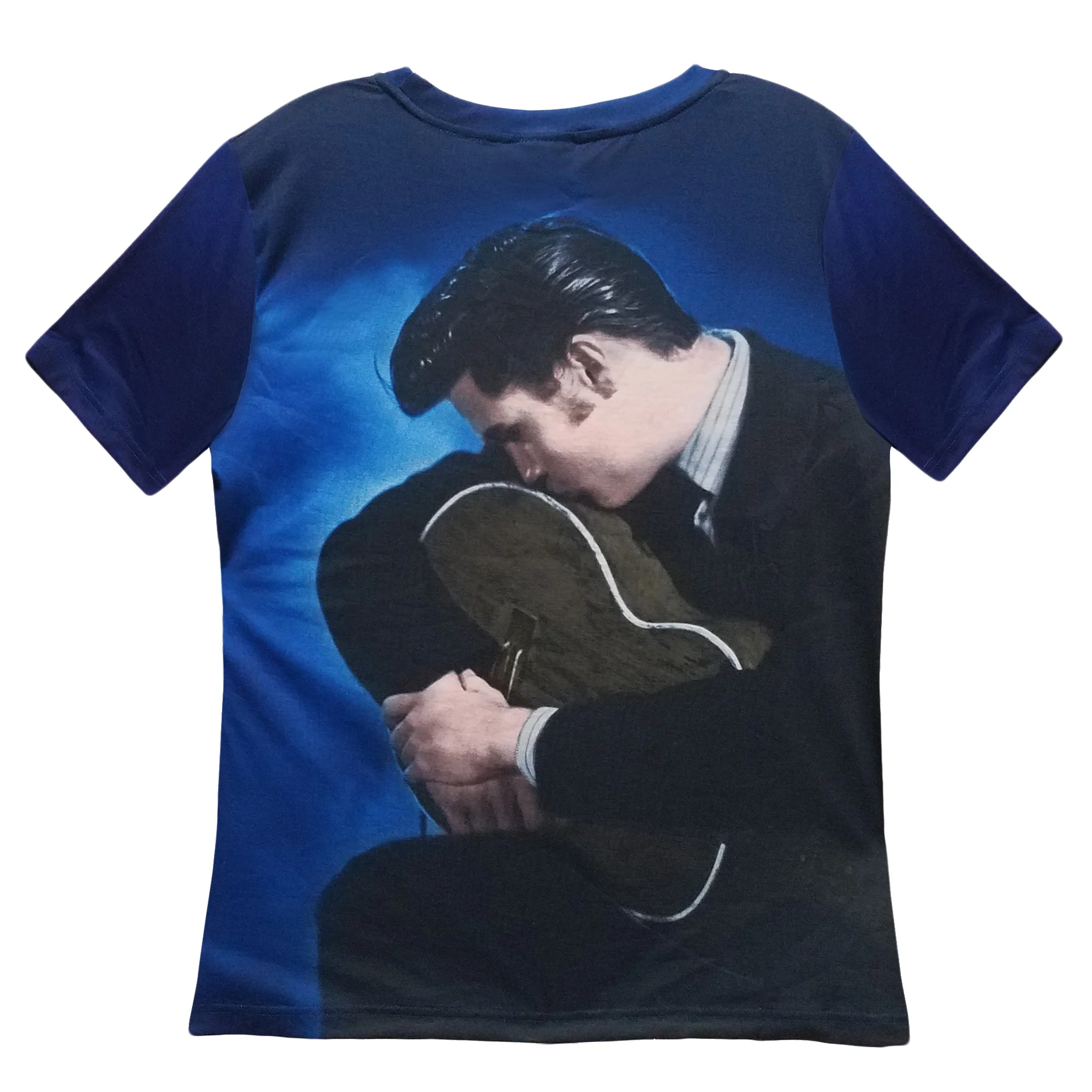 Elvis Kissing Guitar Women's Sublimated T-Shirt - Image 2