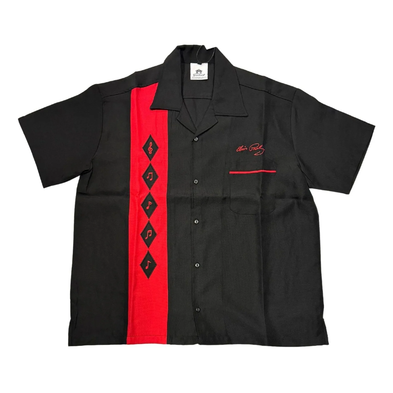 Elvis Presley Diamond Notes Woven Shirt - Image 2