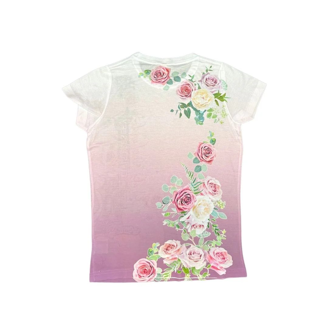 Elvis Presley Floral Guitar Ladies T-Shirt - Image 2