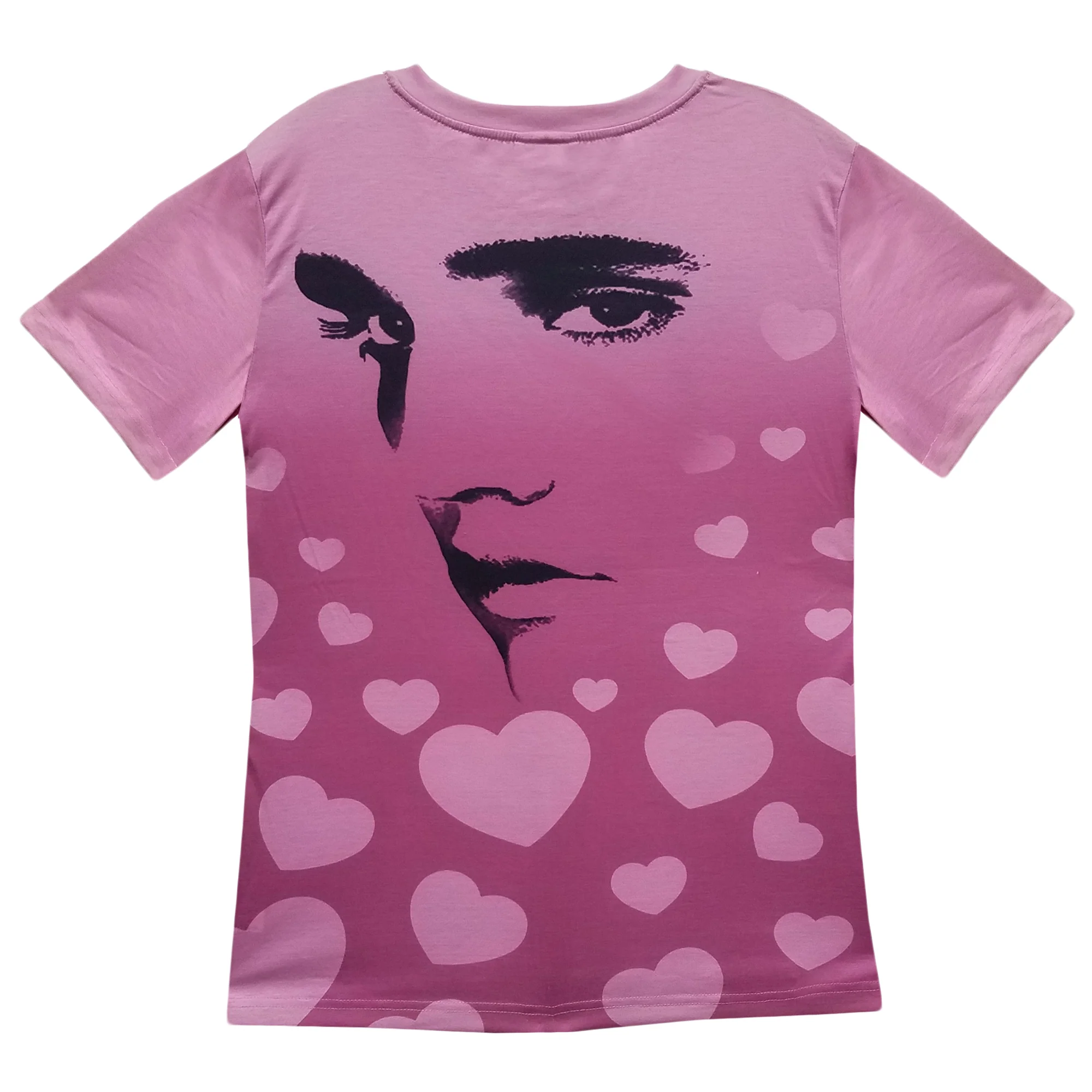 Elvis Presley Hearts Profile Women's Sublimated T-Shirt - Image 2