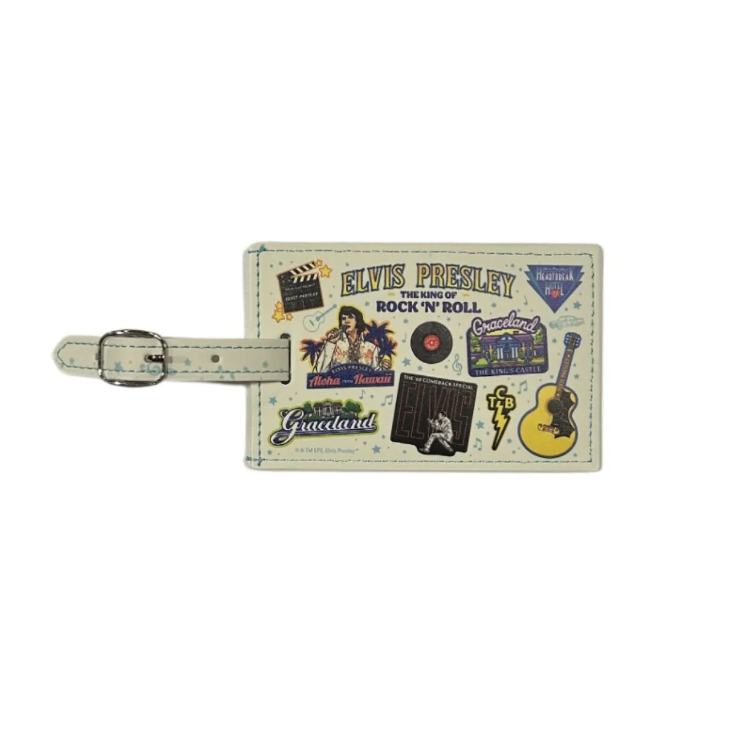 Elvis Presley King of Rock 'N Roll Luggage Tag