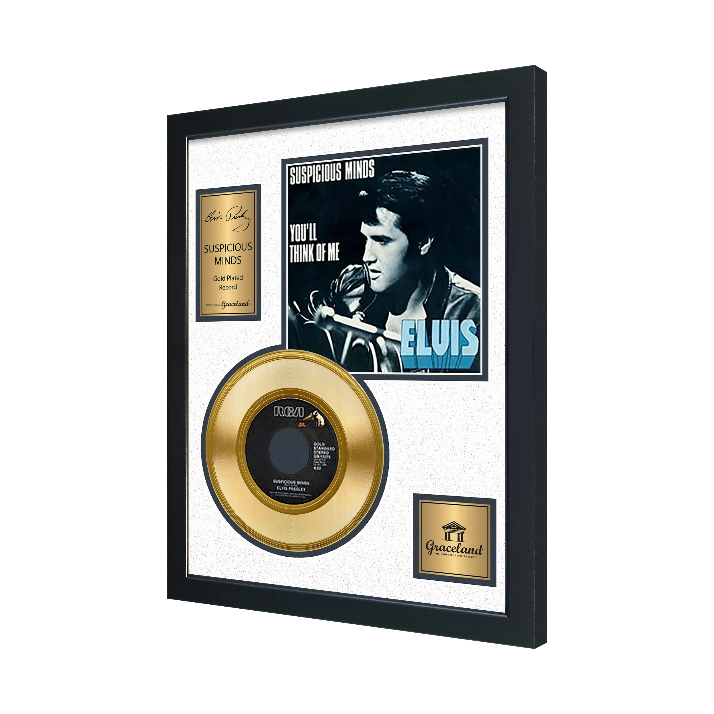 Elvis Presley Suspicious Minds You'll Think Of Me Gold Record - Image 2