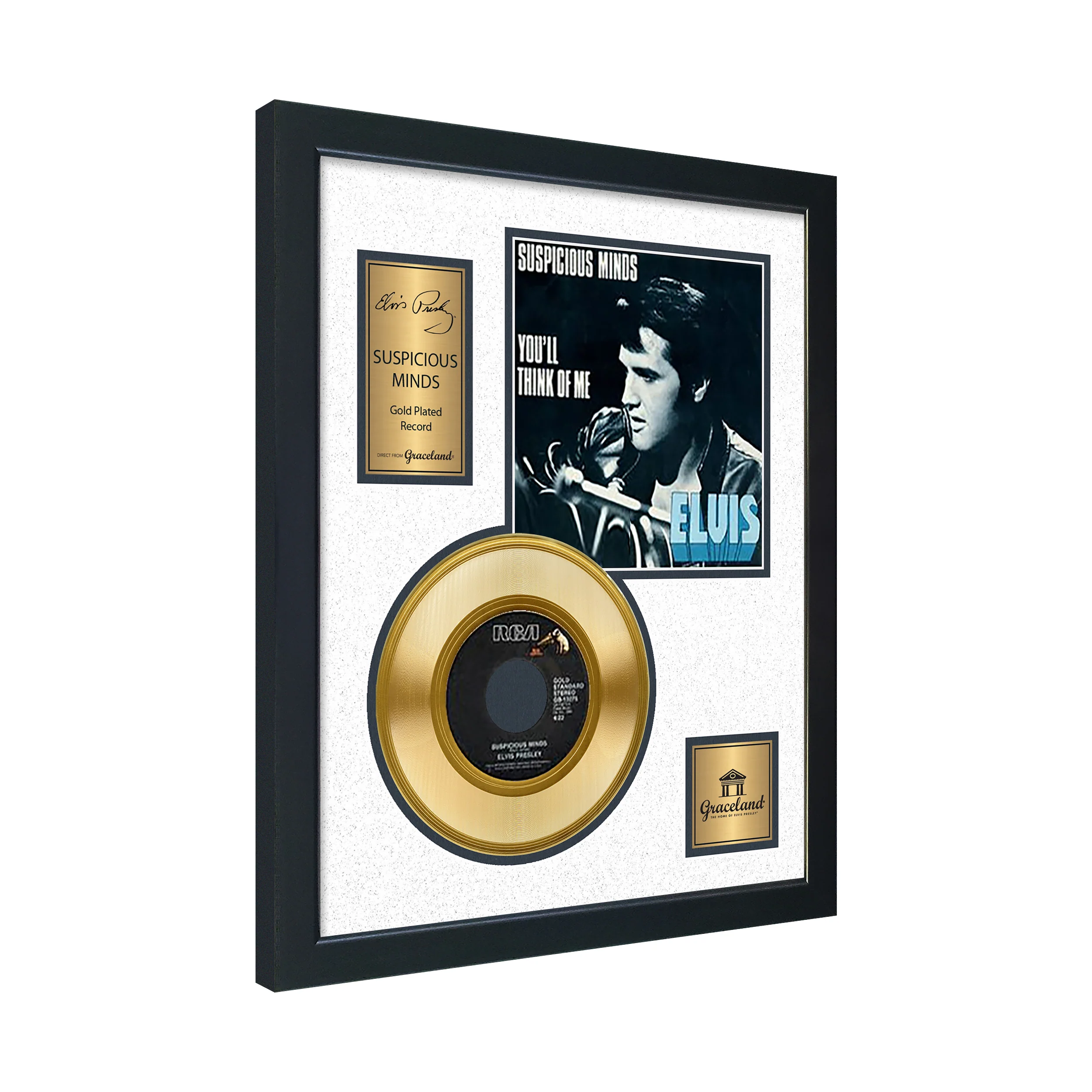 Elvis Presley Suspicious Minds You'll Think Of Me Gold Record - Image 3