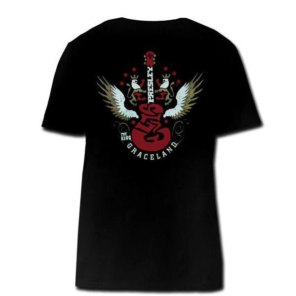 Elvis Presley The King Guitar Wings T-Shirt - Image 3