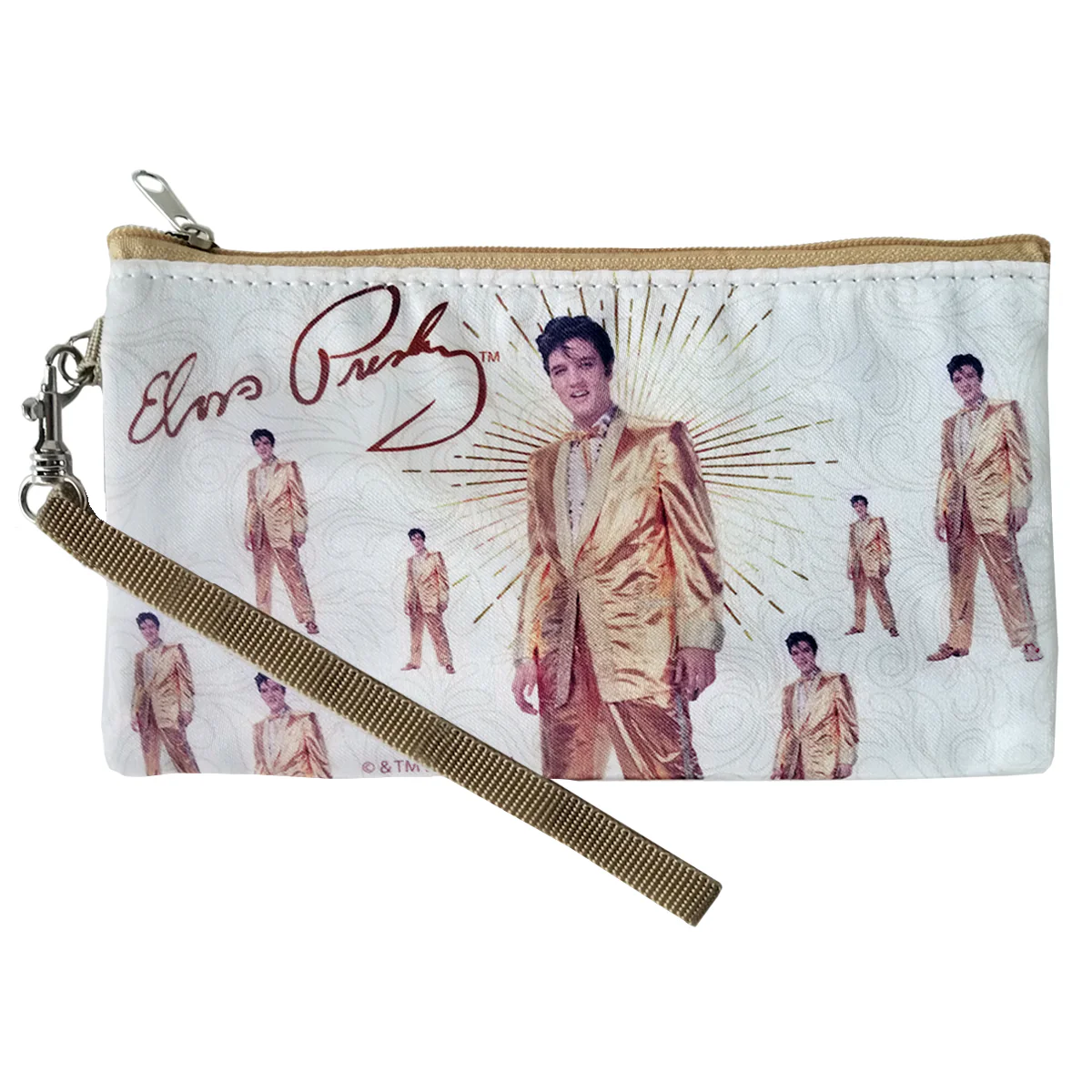 Elvis Repeat Gold Lame Wristlet - Image 2