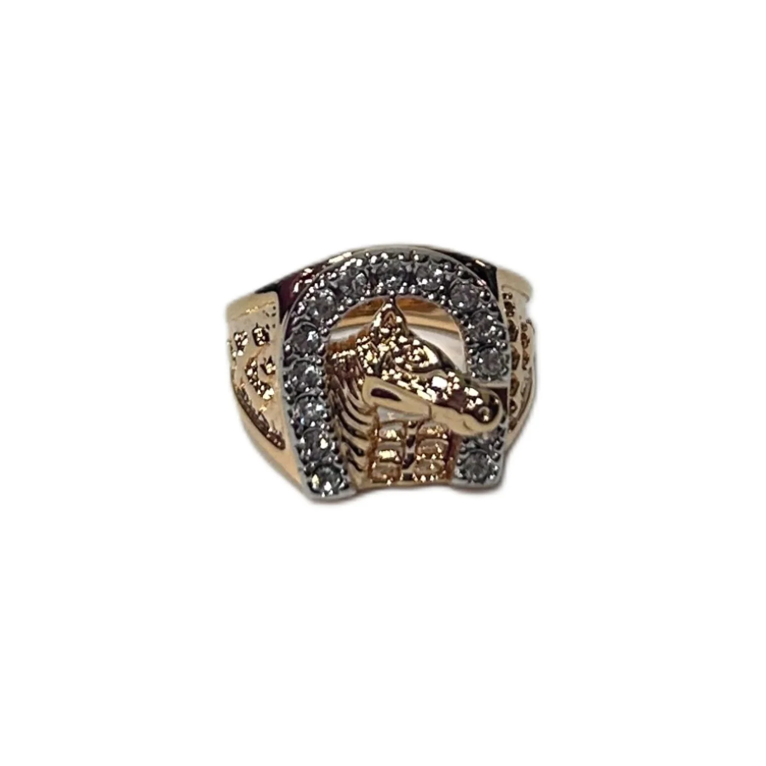 Elvis Signature Style: Gold Plated Horseshoe Ring
