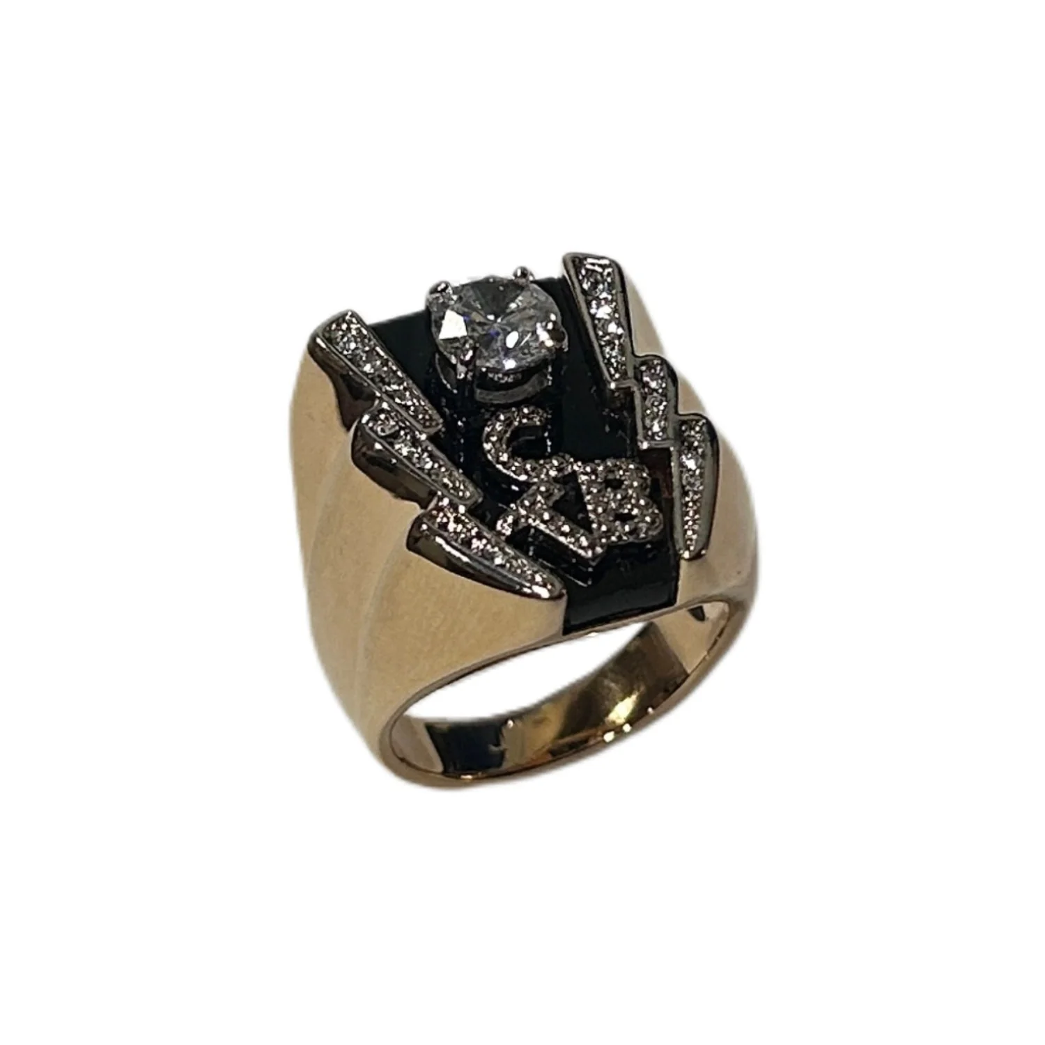 Elvis Signature Style: Gold Plated Small TCB Ring - Image 3