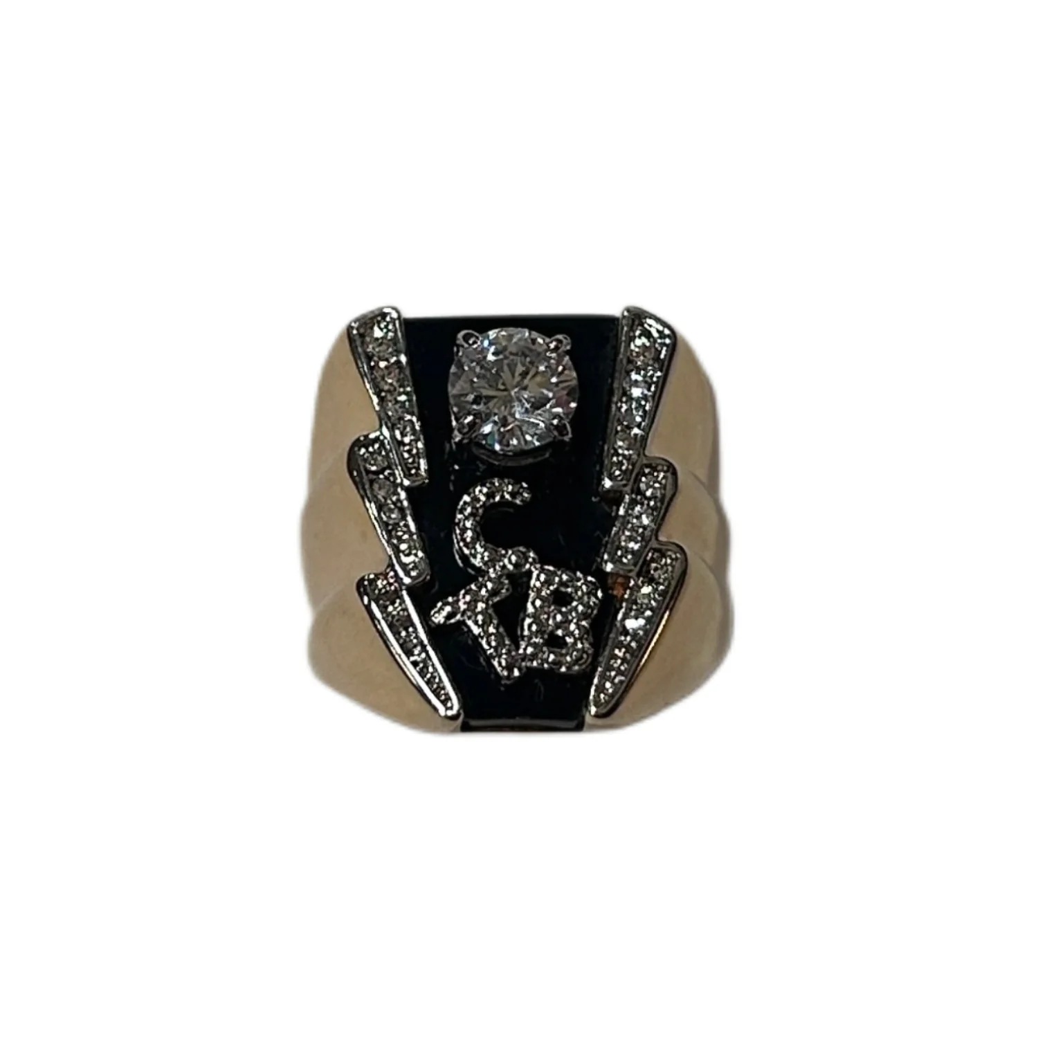 Elvis Signature Style: Gold Plated Small TCB Ring - Image 4