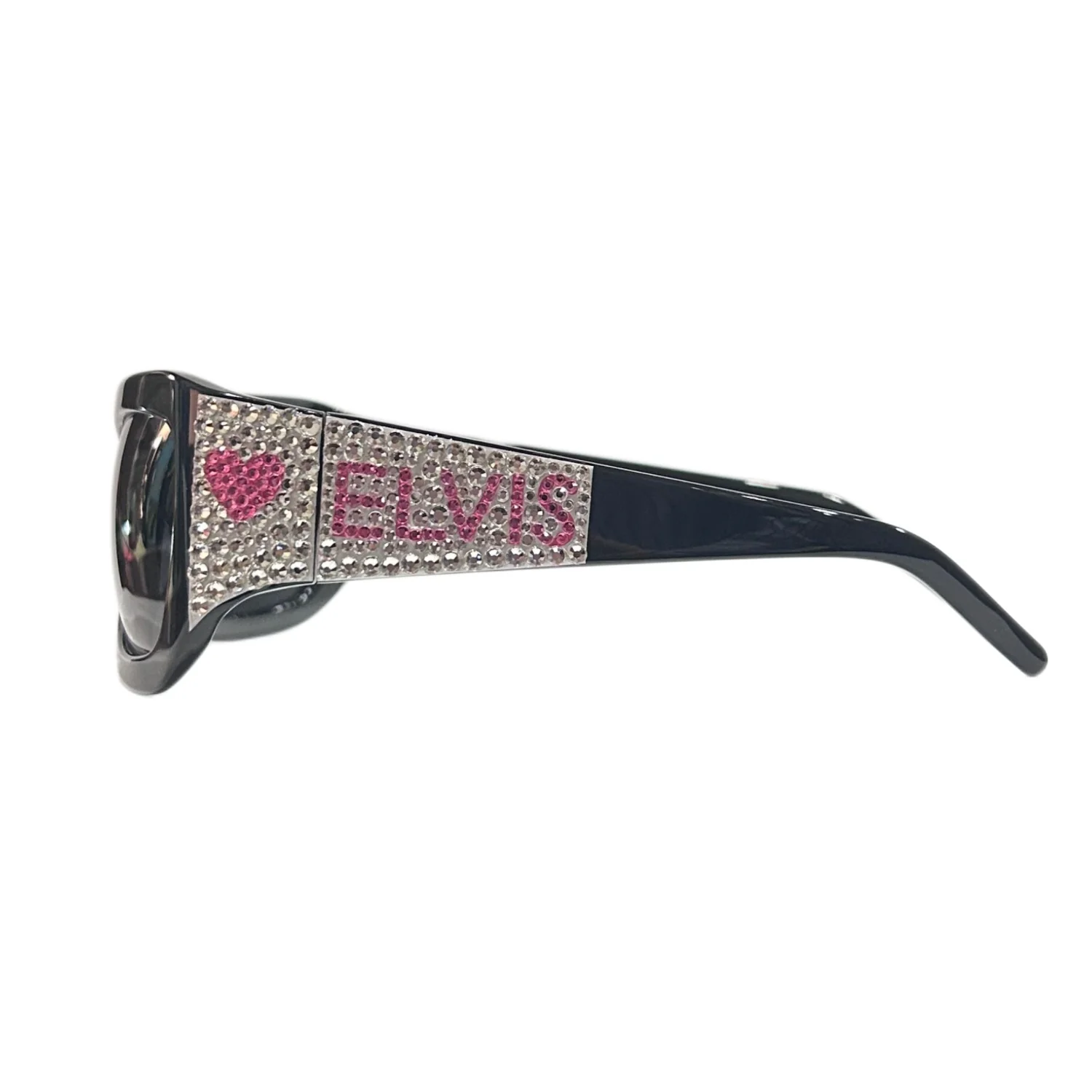 Elvis Signature Style: Pink Heart Elvis Bling Sunglasses - Image 5