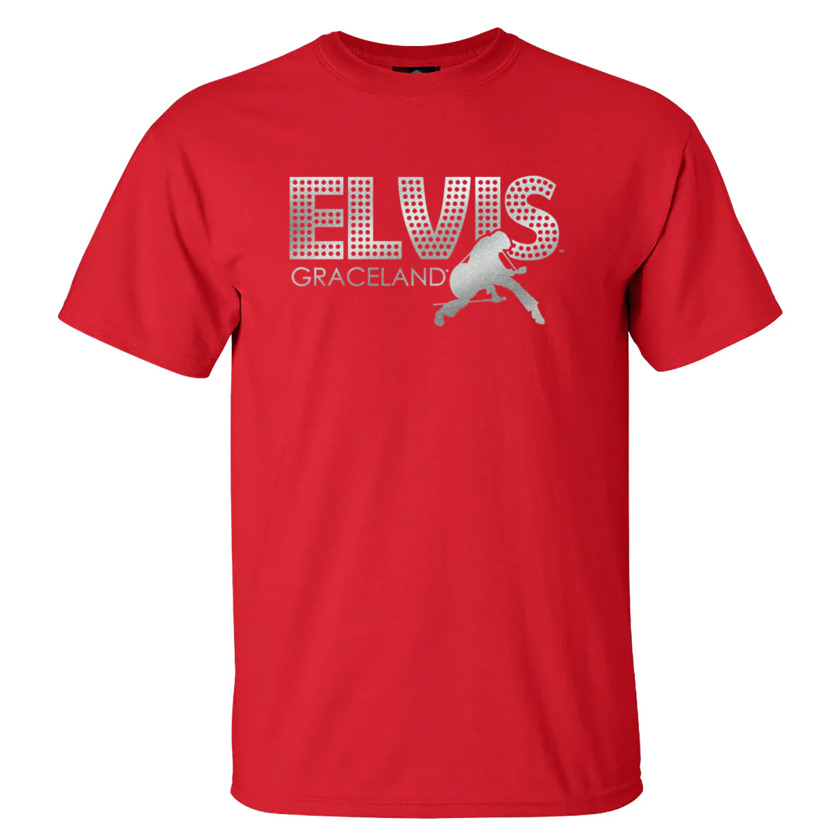 ELVIS Silhouette Metallic Print T-Shirt - Image 2