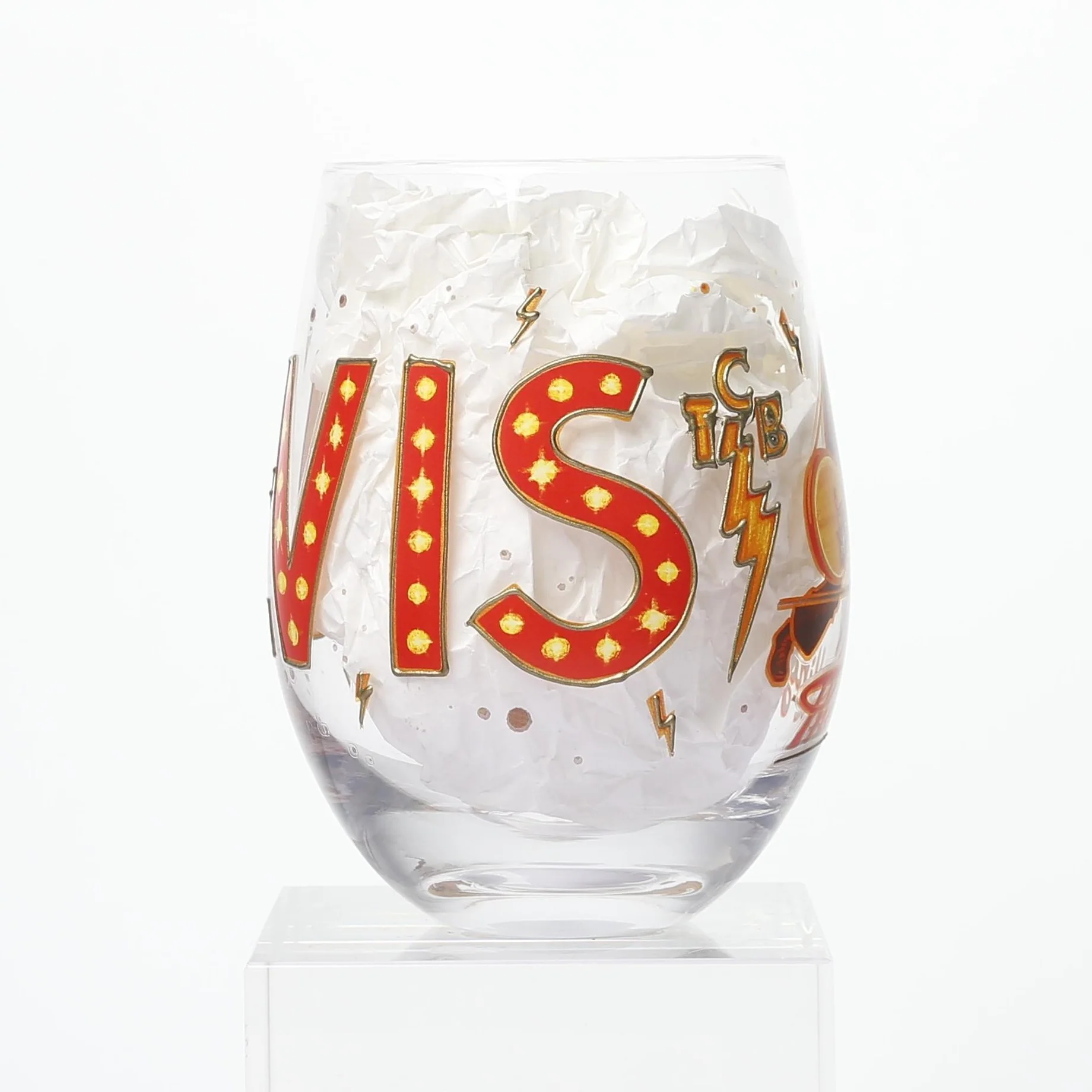 Elvis The King Stemless Wine Glass - Image 2