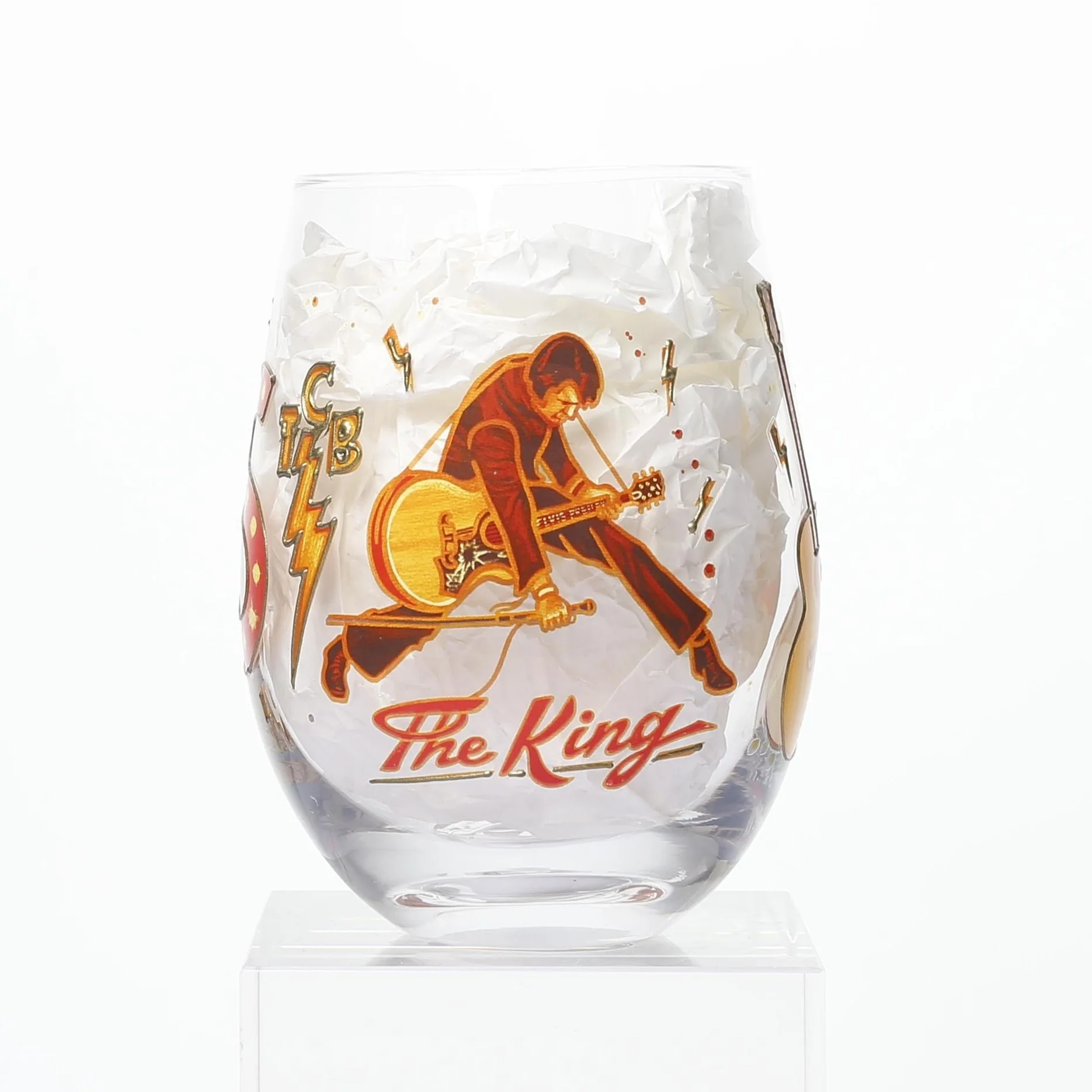 Elvis The King Stemless Wine Glass - Image 3