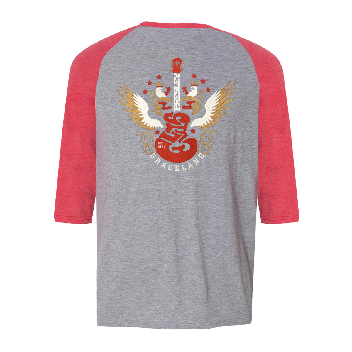 Elvis The King Wing Guitar Raglan - Image 2
