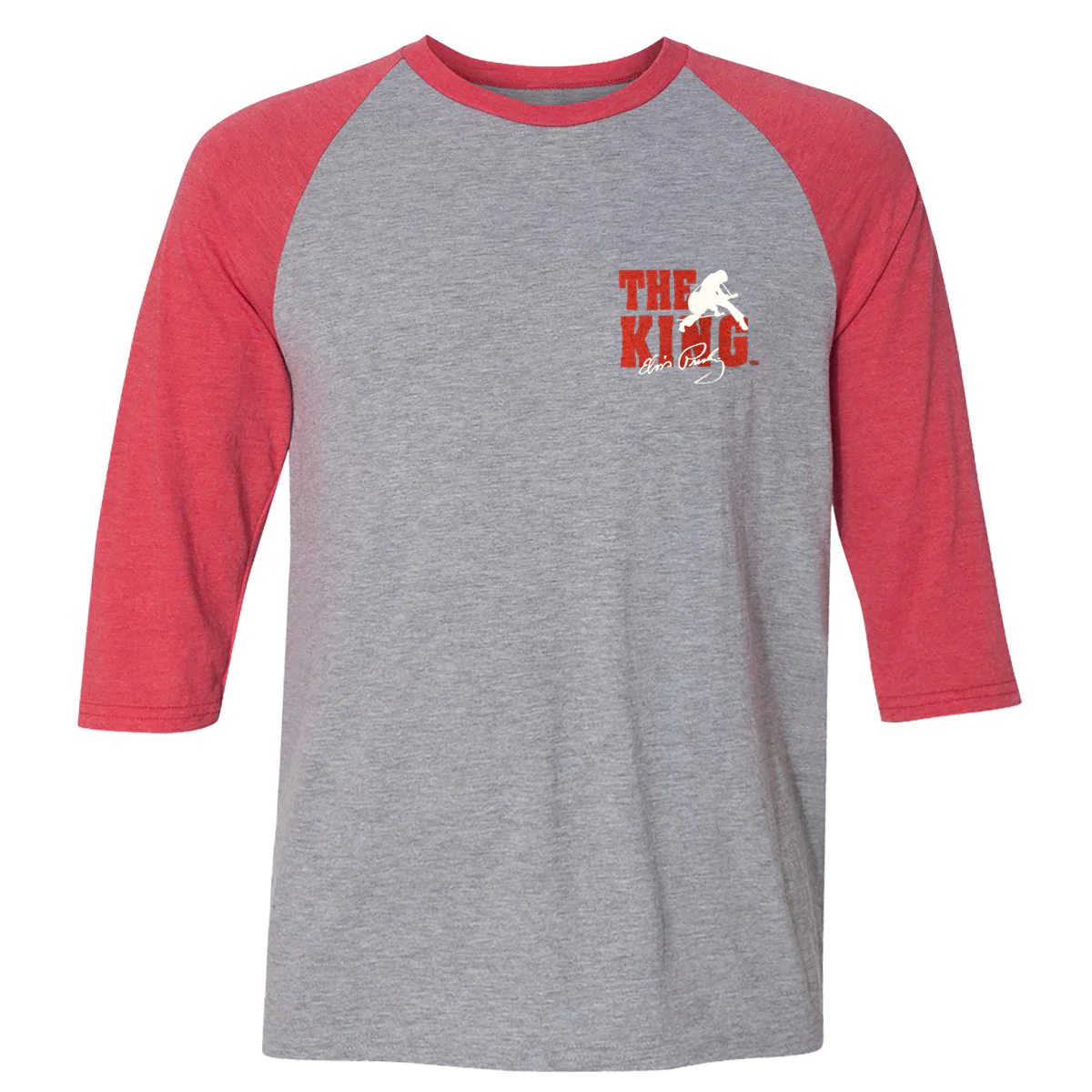 Elvis The King Wing Guitar Raglan - Image 3