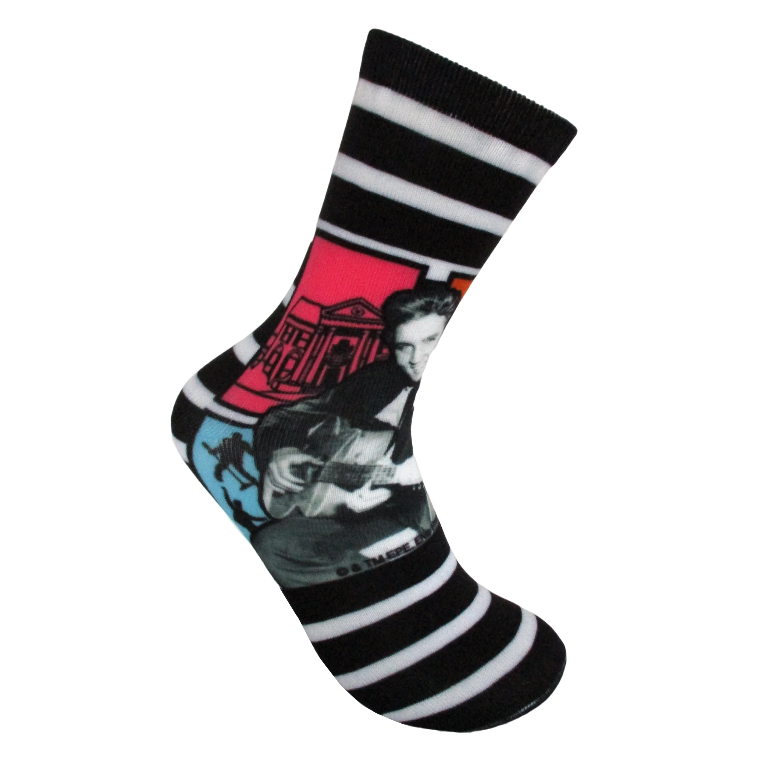 Elvis With Guitar Sublimated Socks - Image 2