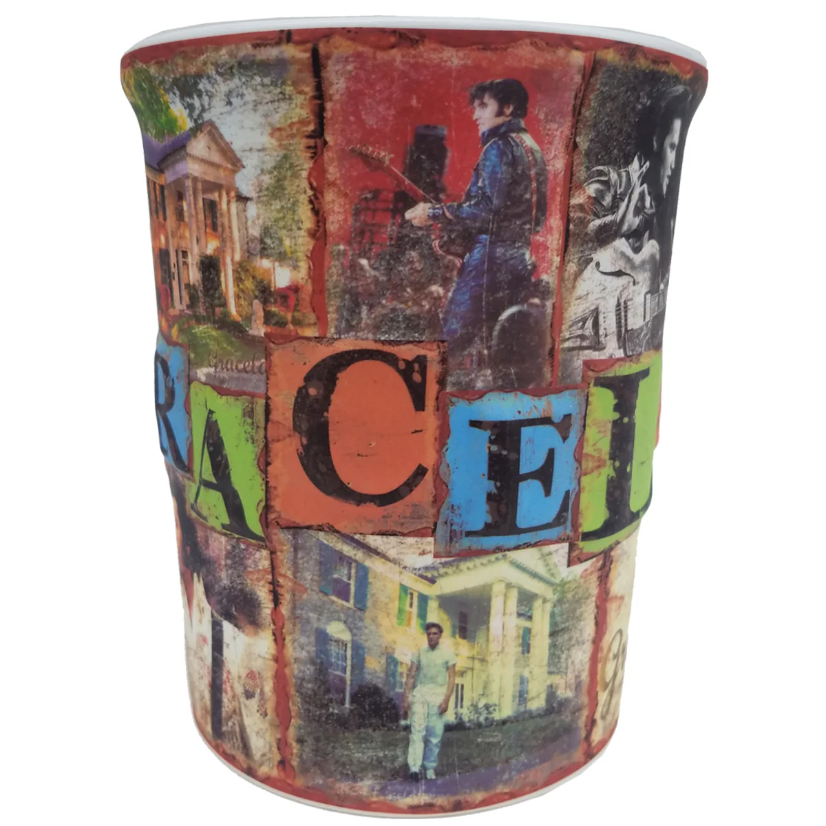 Graceland Elvis Rustic Embossed Coffee Mug - Image 2