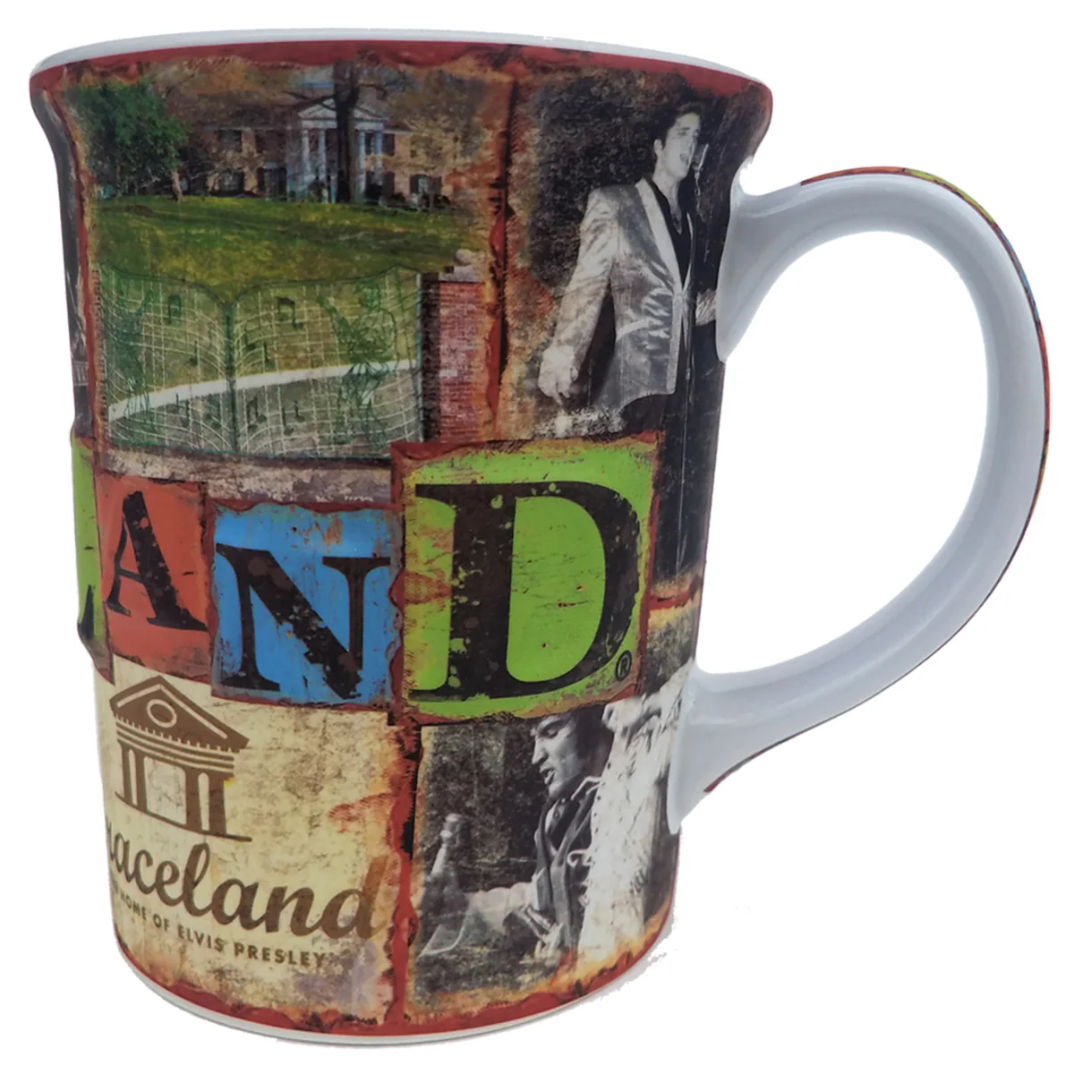 Graceland Elvis Rustic Embossed Coffee Mug - Image 3