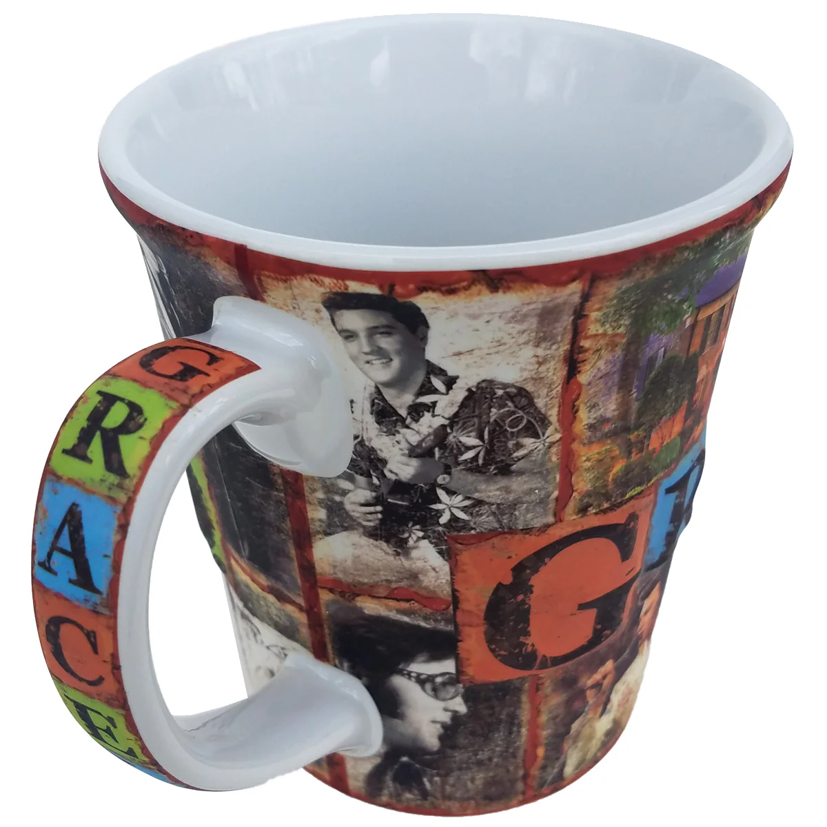 Graceland Elvis Rustic Embossed Coffee Mug - Image 4