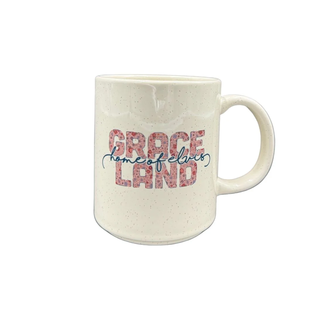Graceland Home of Elvis Floral Coffee Mug