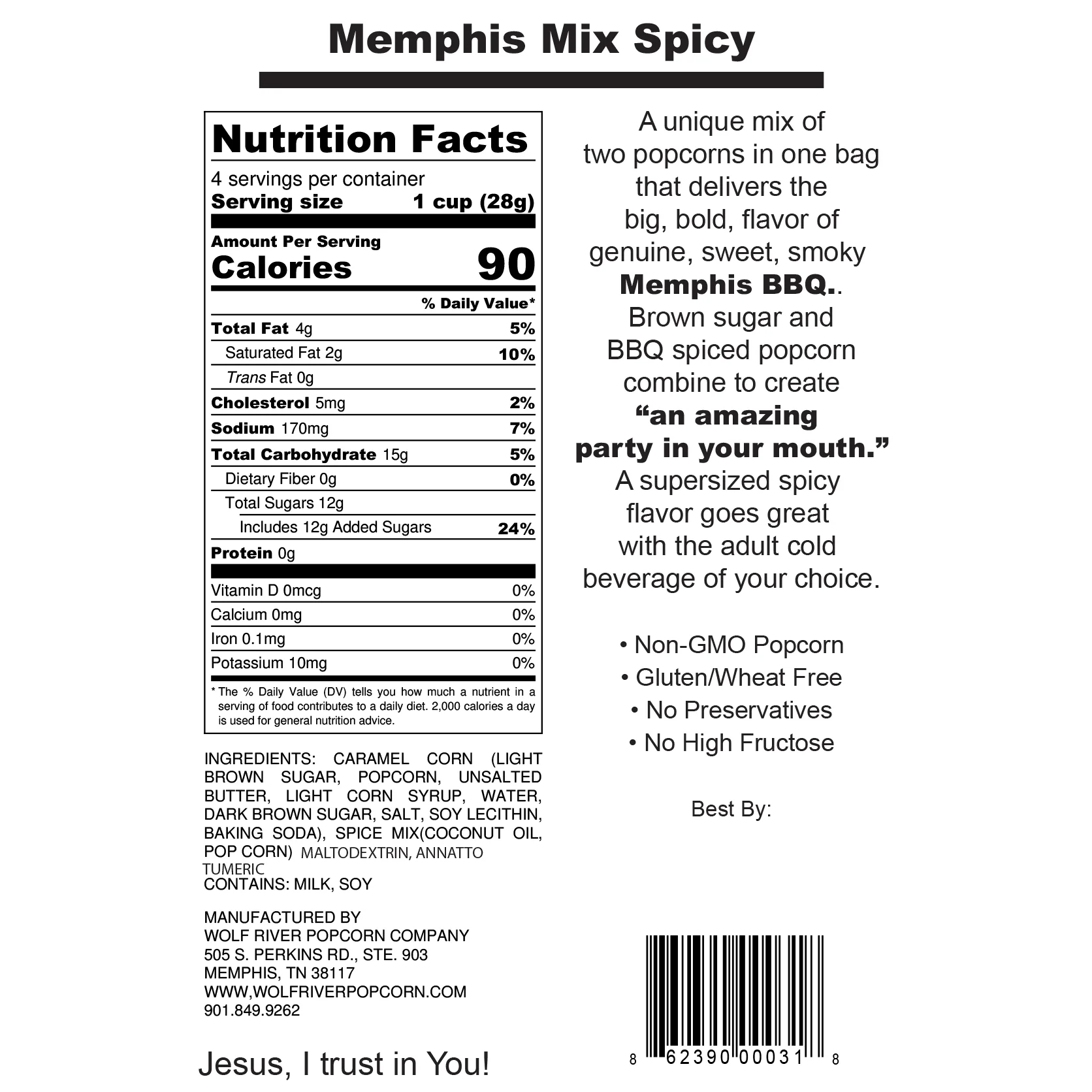 Graceland Memphis Spicy Mix Popcorn - Image 2