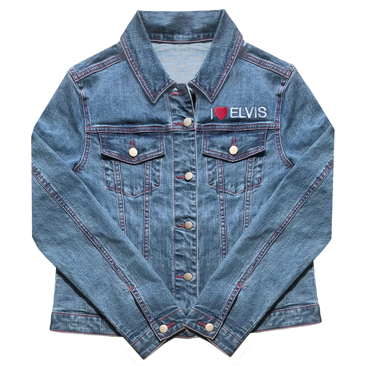 I Heart Elvis Profile Women's Denim Jacket - Image 2