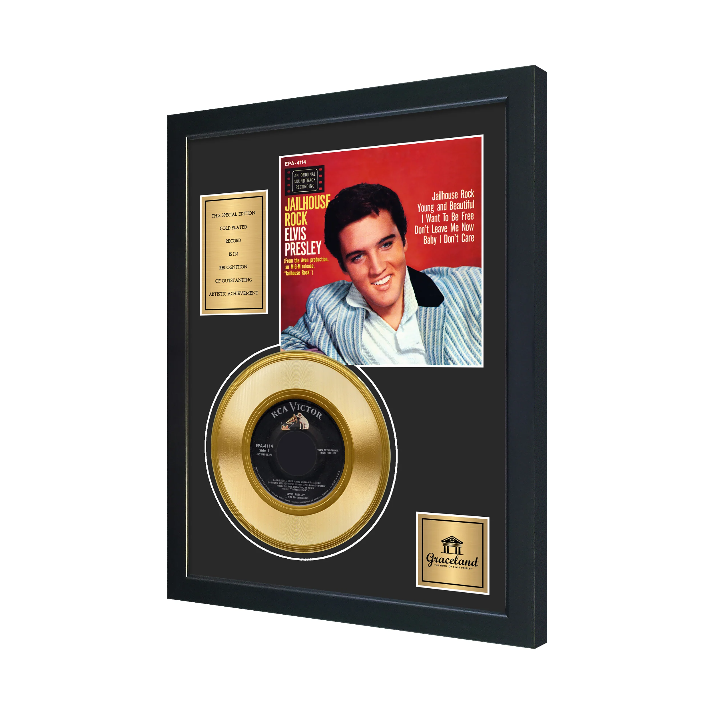 Jailhouse Rock 45 Framed Gold Record - Image 3