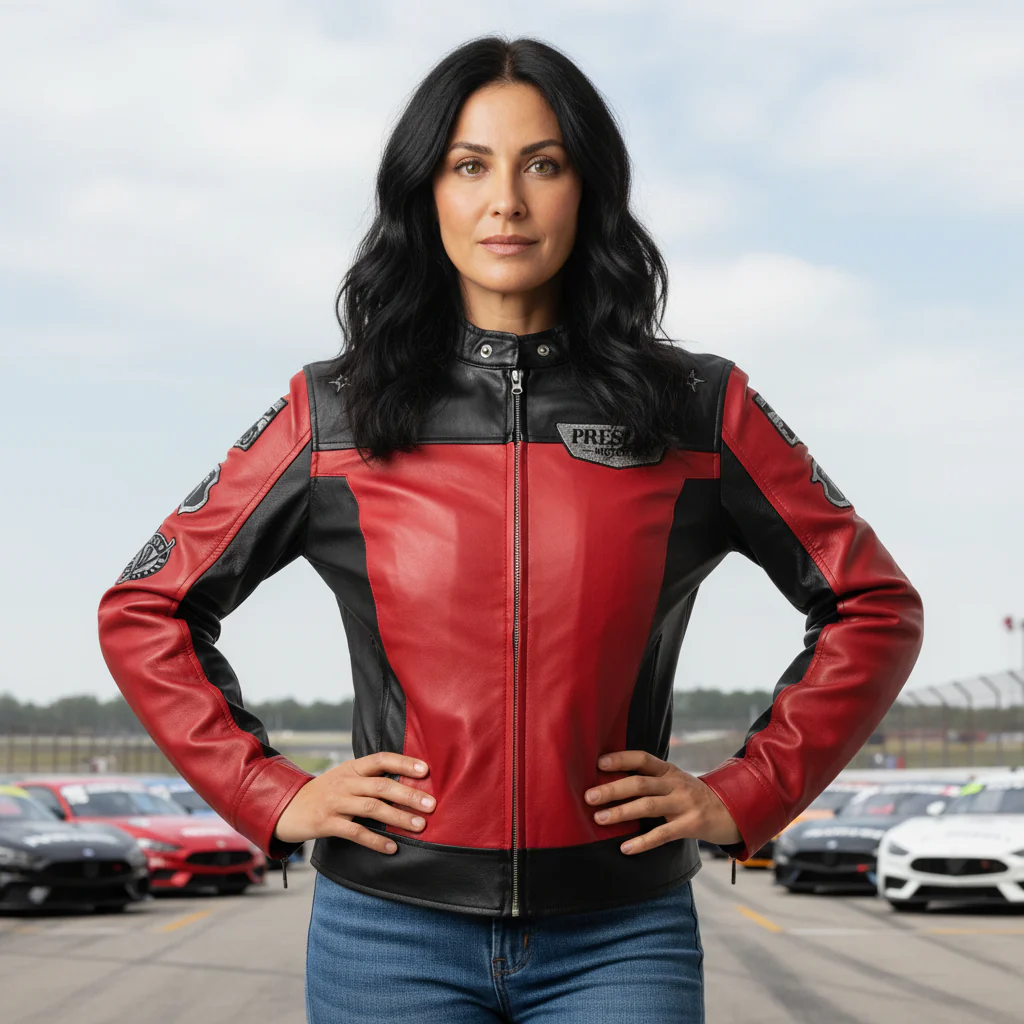 Presley Motors Ladies Moto Jacket - Image 5