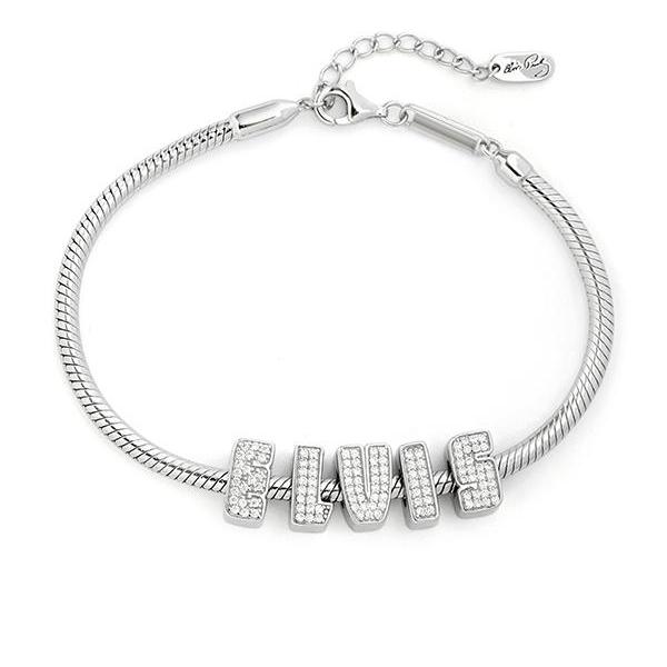 Sterling Silver ELVIS Letters Crystal Bead Charm Set - Image 2