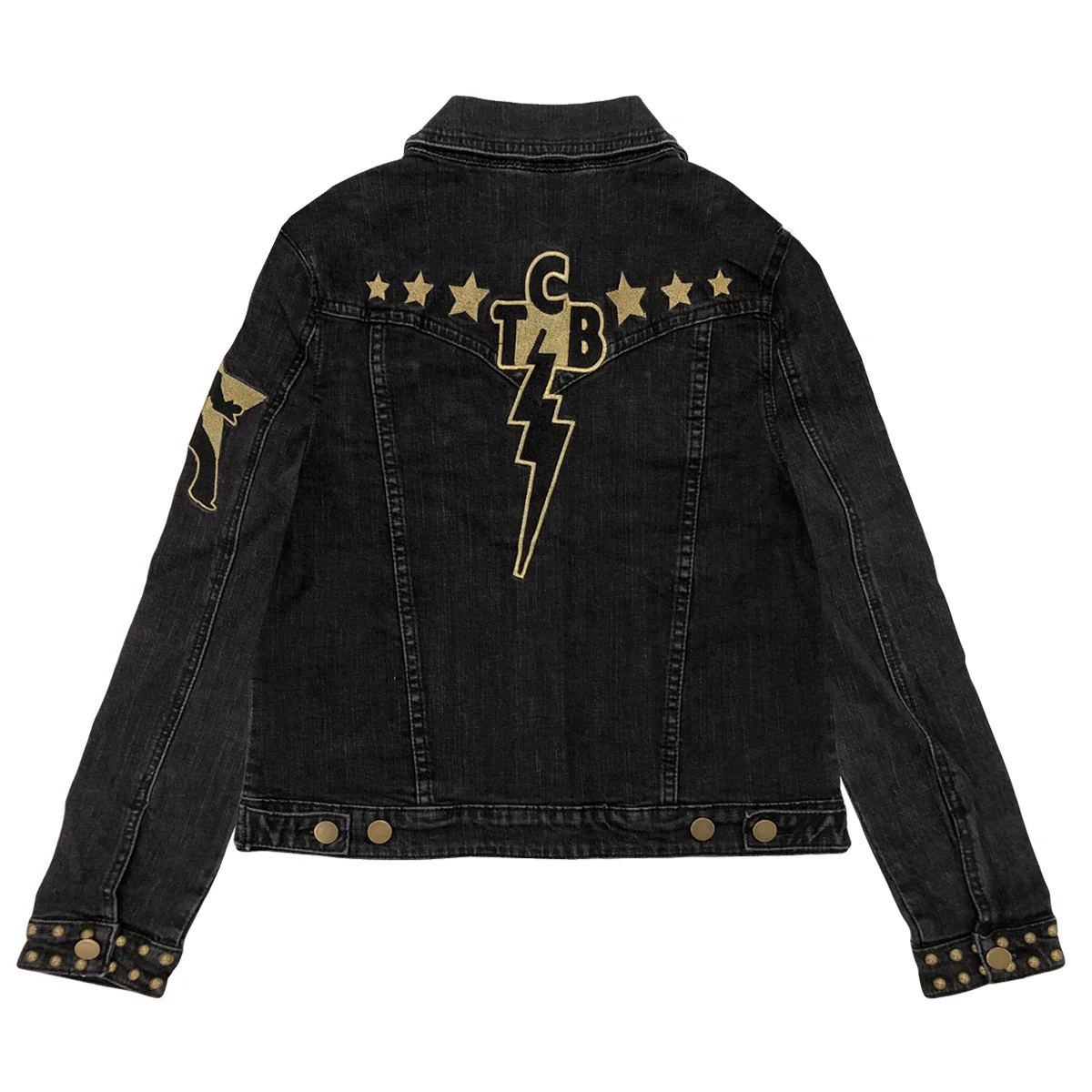 TCB Studded Women's Denim Jacket - Image 3