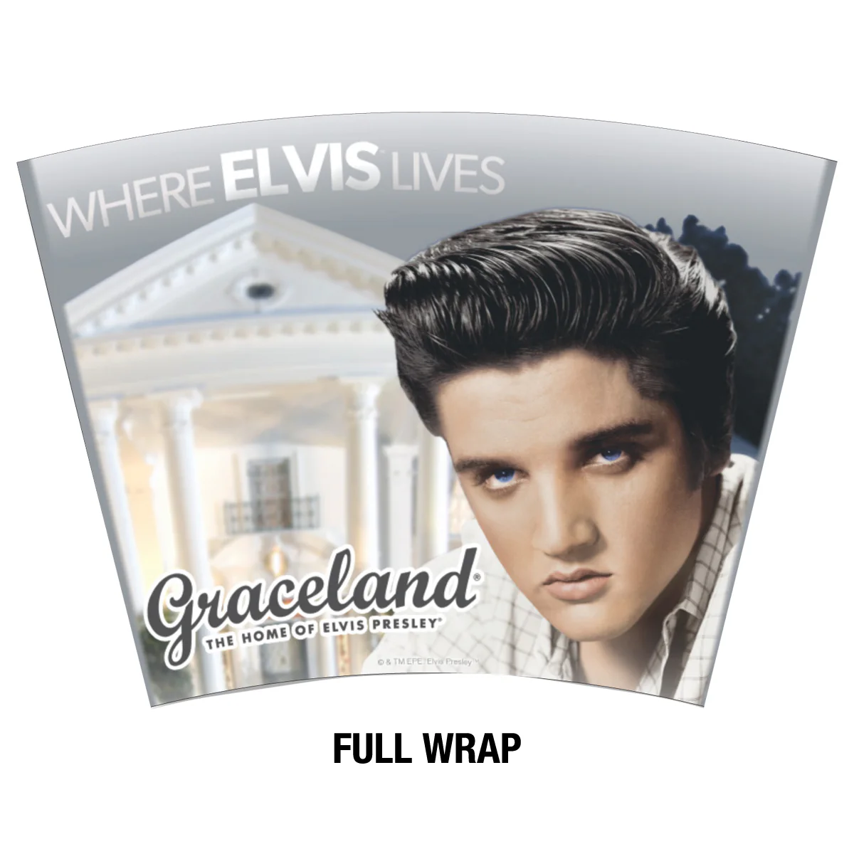 Where Elvis Lives Glitter Travel Tumbler - Image 2