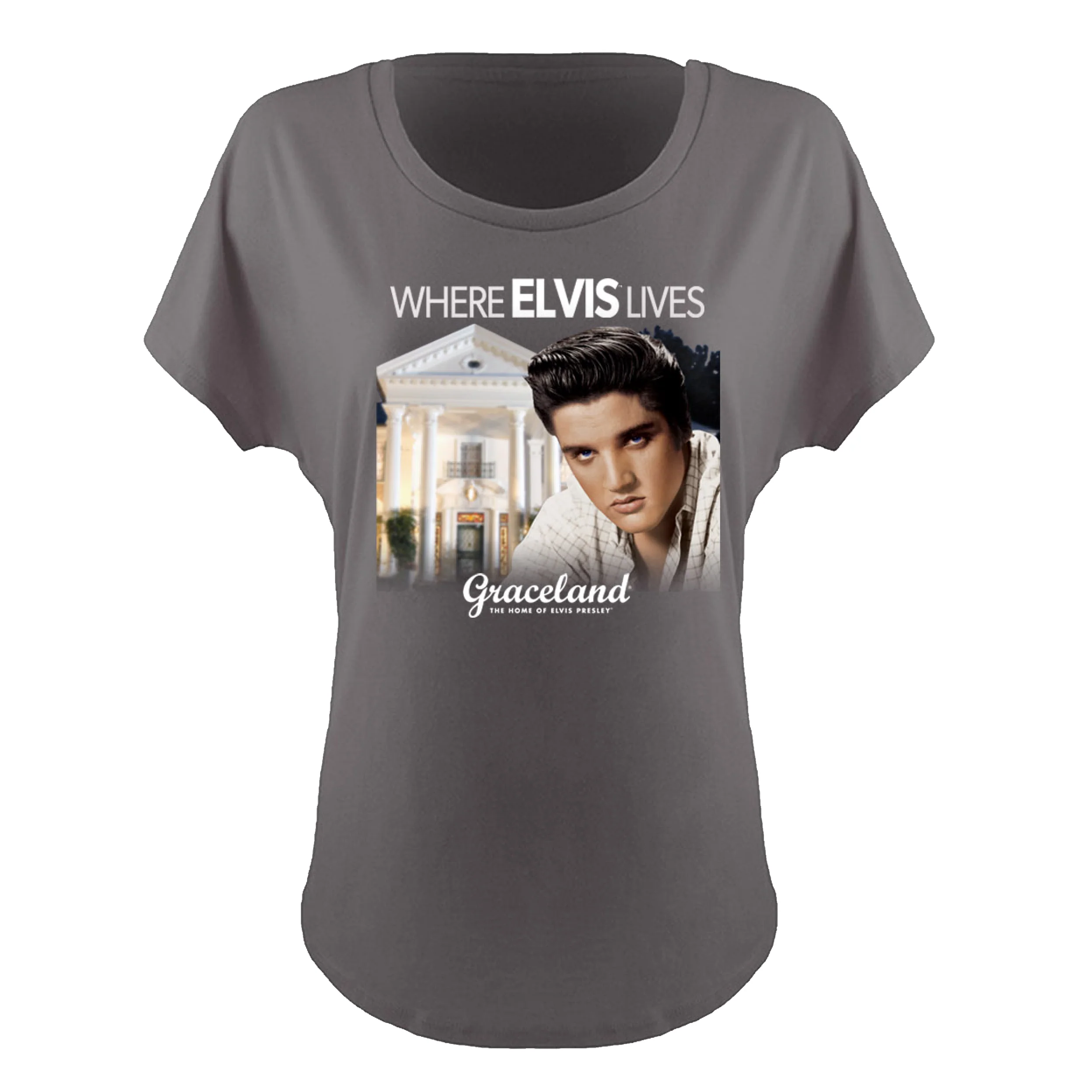Where Elvis Lives Women's Dolman T-Shirt